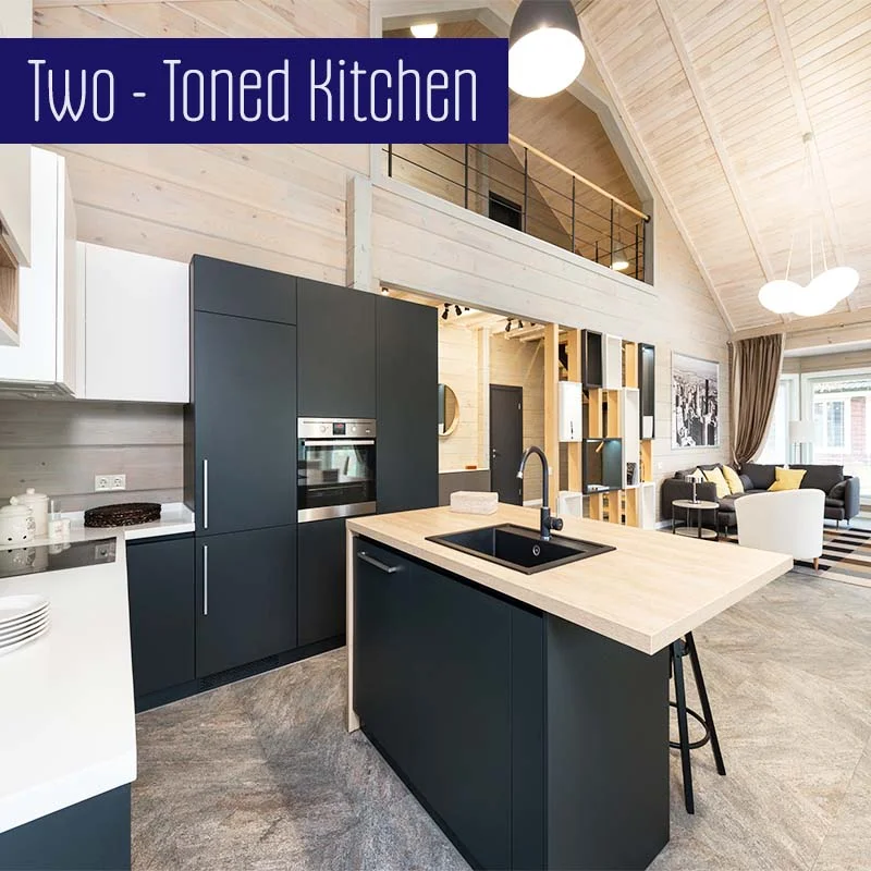 Home Renovation Trends For Your Home Two-Toned Kitchen